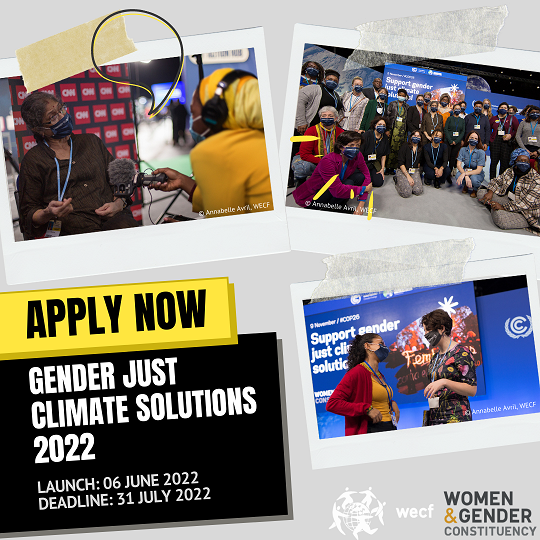 advertise with pictures of previous gender just climate solution award winners