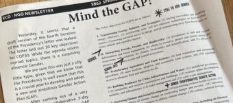 Showing the Newsletter ECO from 21 June 2025 featuring the article Mind the GAP!