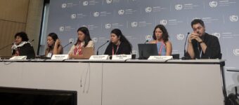 Image showing the Panel of the Press Conference at SB62 for launching the Latin America and Caribbean Feminist Taskforce