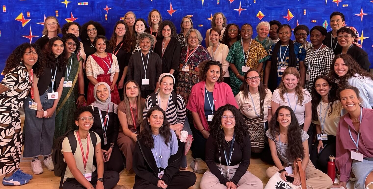The women and gender caucus at SB62 after our morning meeting