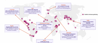 Where are the 75+ feminist resistance gatherings happening?